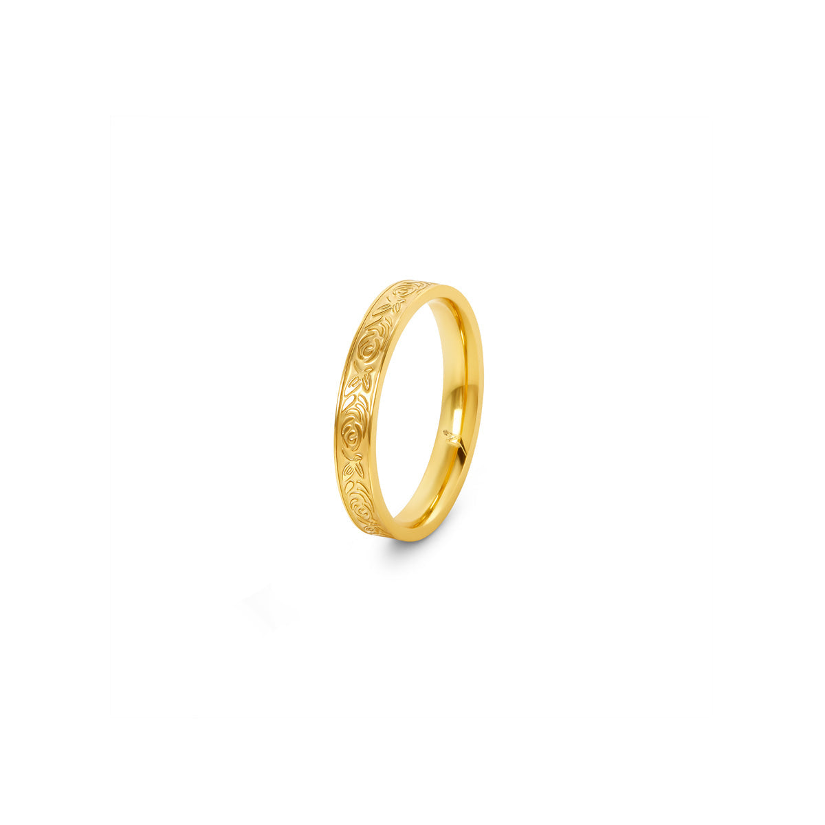 Anel Floral em Ouro