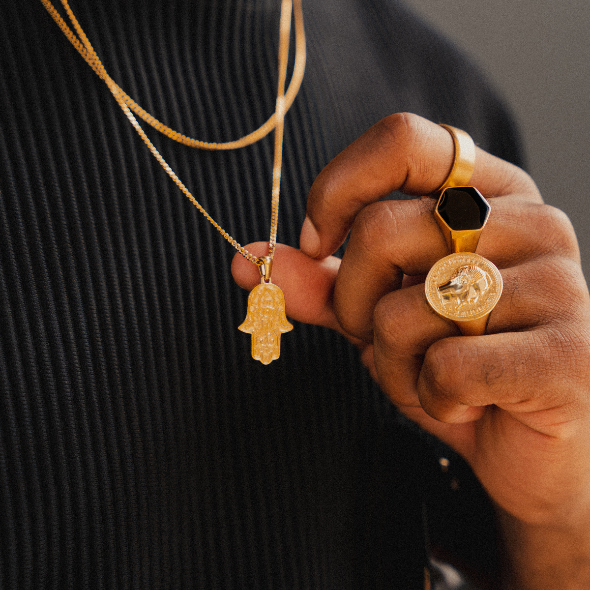 Colar Hamsa - Ouro 18K