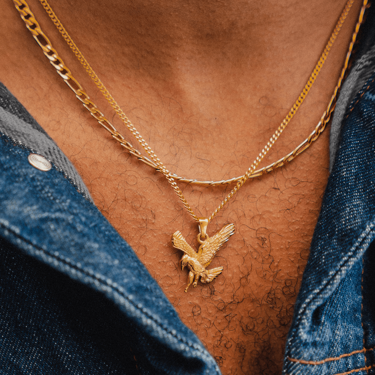 Colar Águia - Ouro 18K