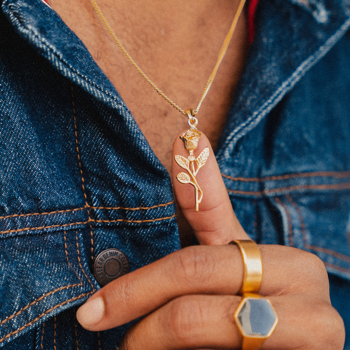 Colar Rosa - Ouro 18K