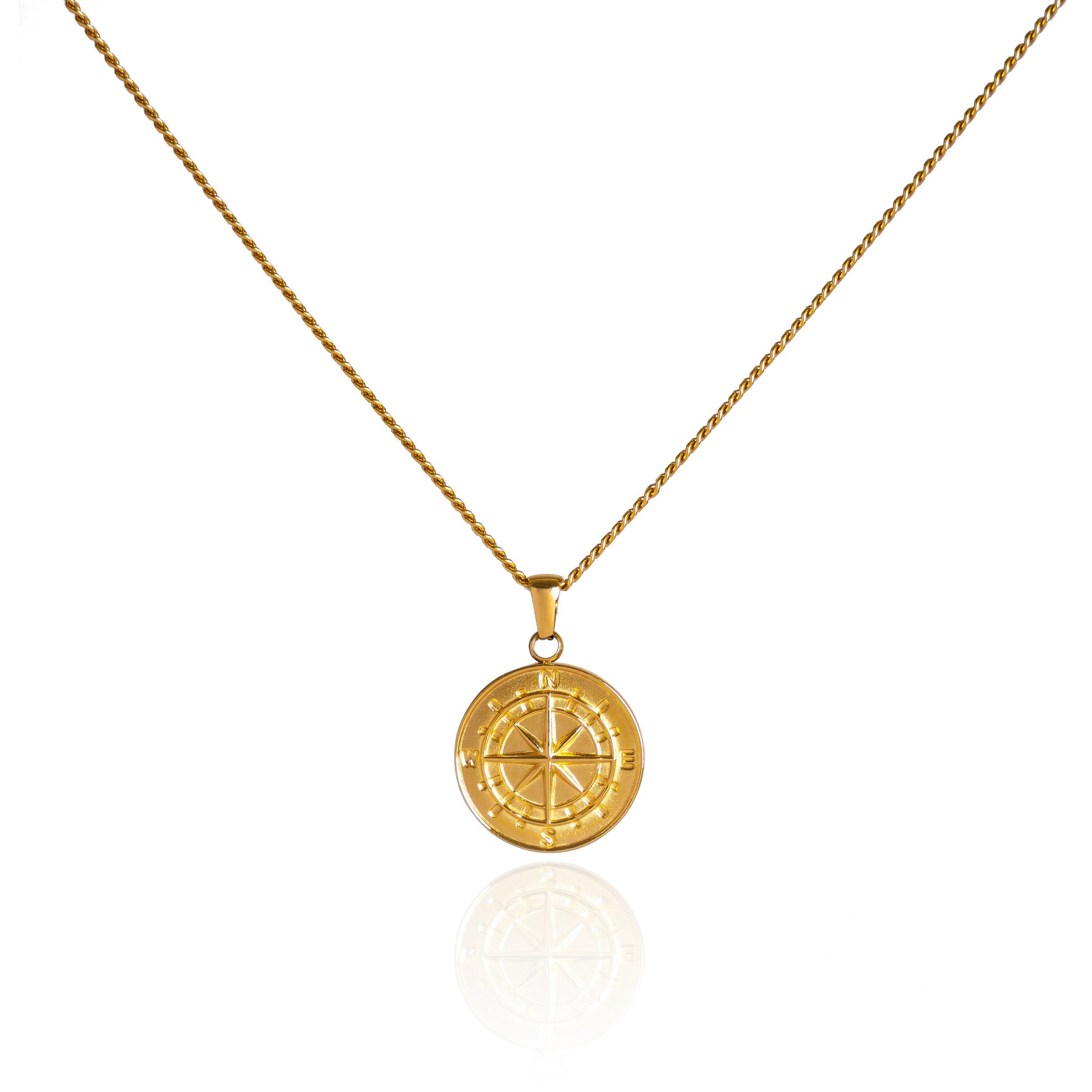 Colar Bússola em Ouro 18K