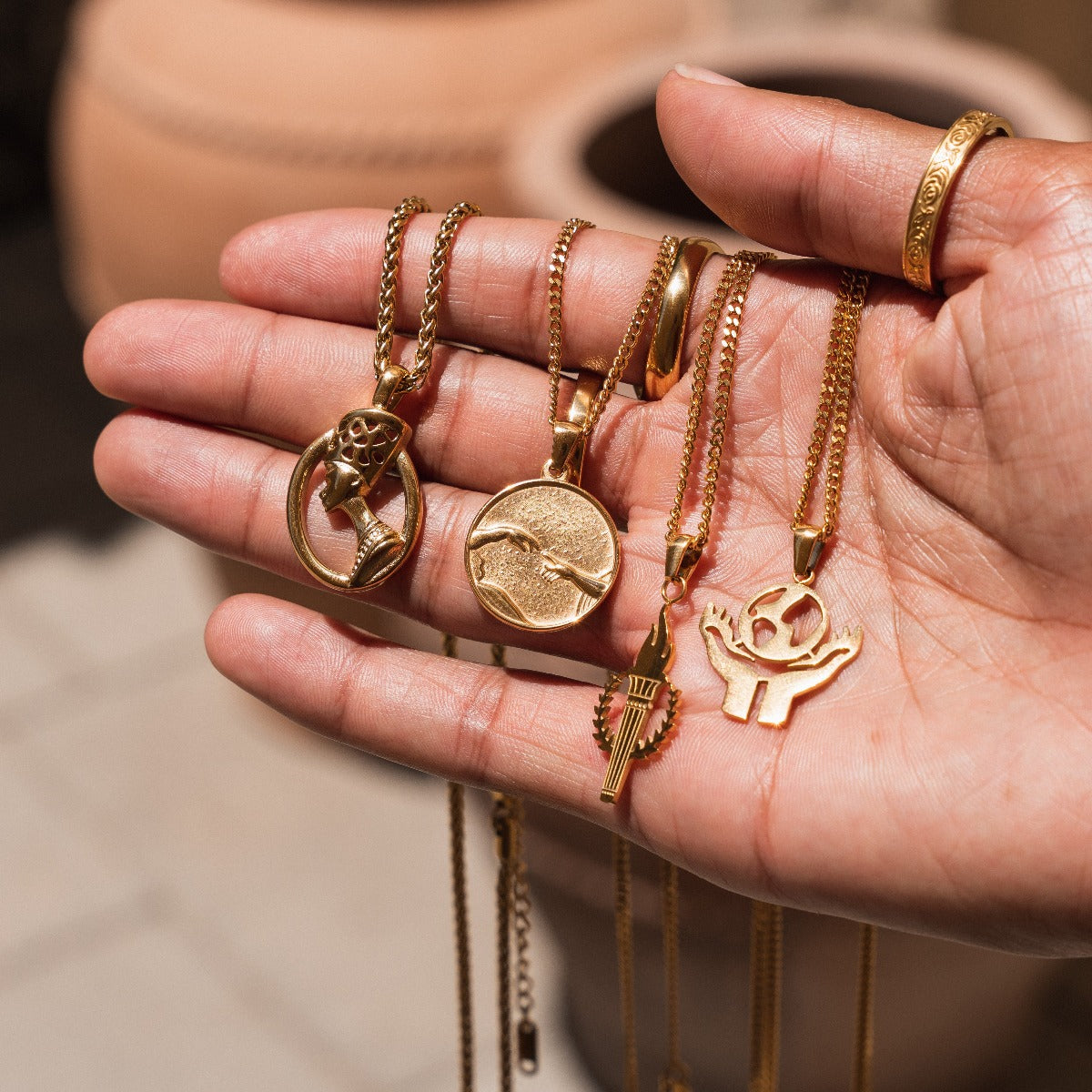 Colar Pendante Adão - Ouro