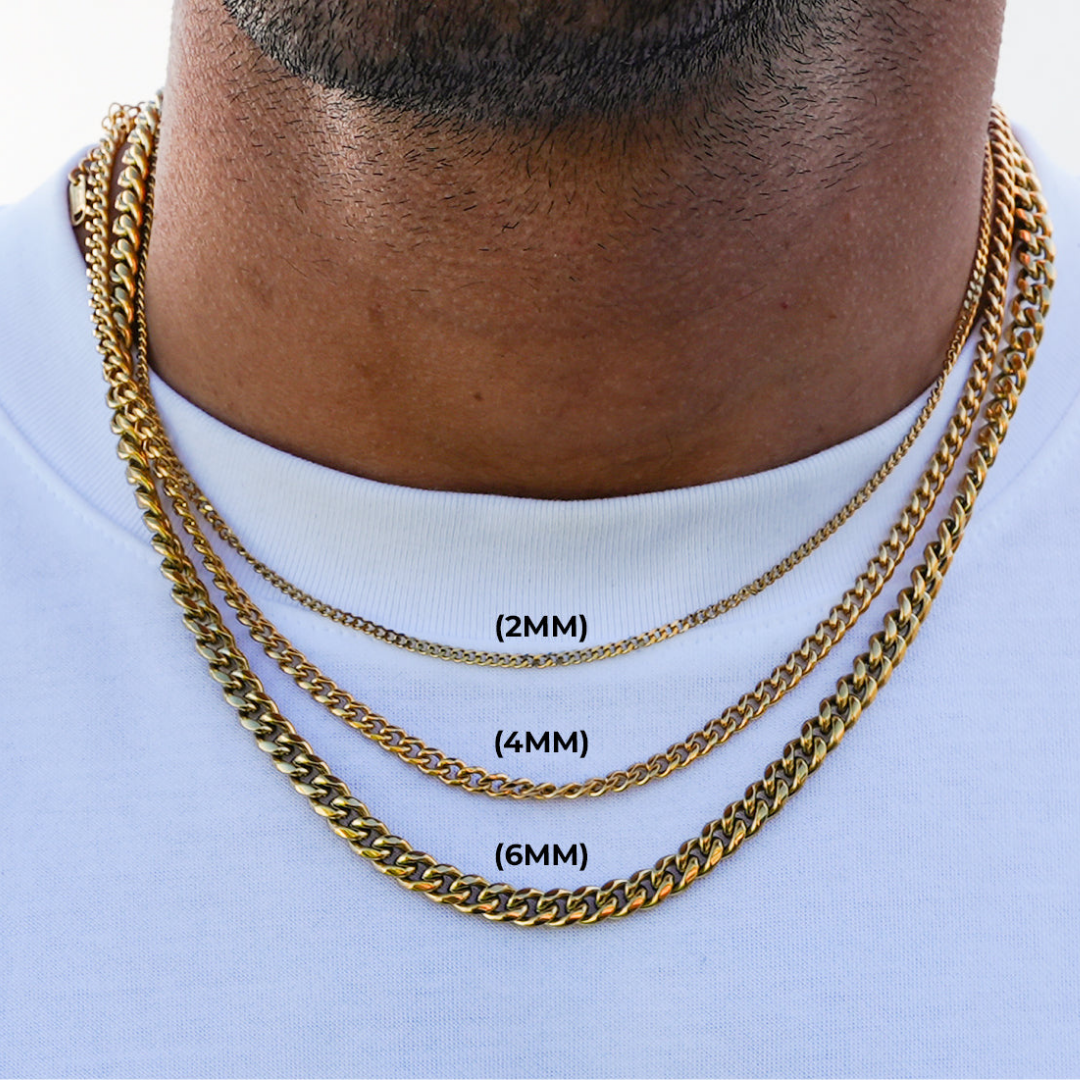 Colar Curb em Ouro 18K