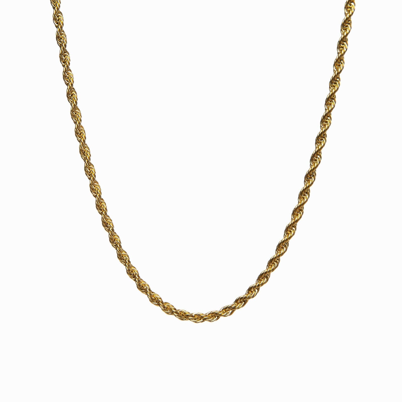 Colar de Corrente de Corda - Ouro 18K